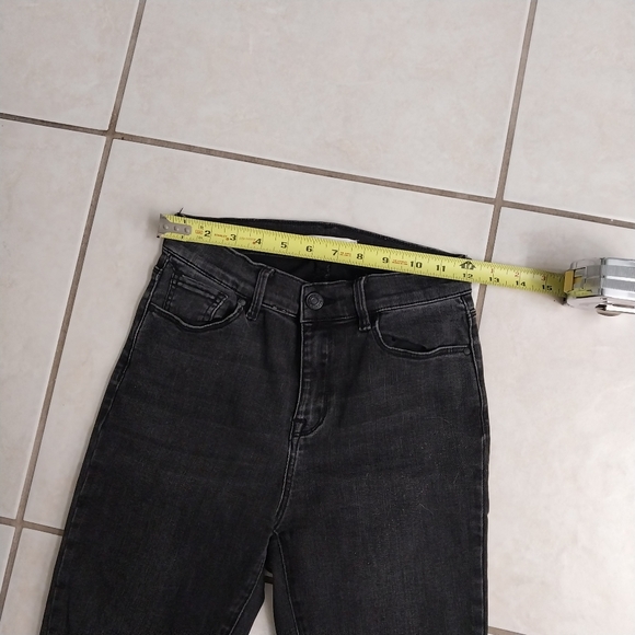 Pacsun Womens High Rise Ankle Jeggings Black Distressed Stretch Denim Jeans 25 - Picture 6 of 12